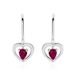 Histoire d'Or Boucles D'oreilles Danilo Or Blanc Rubis* Boucles D'Oreilles|Boucles D'Oreilles Pendantes