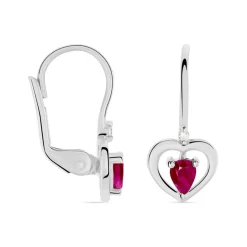 Histoire d'Or Boucles D'oreilles Danilo Or Blanc Rubis* Boucles D'Oreilles|Boucles D'Oreilles Pendantes