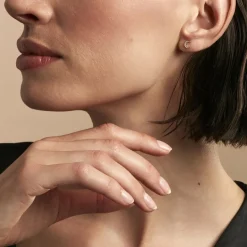 Histoire d'Or Boucles D'oreilles Dépareillées Munroe Or Jaune Oxyde De Zirconium