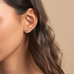 Histoire d'Or Boucles D'oreilles Dépareillées Printemps Précieux Or Jaune Améthyste