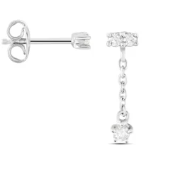 Histoire d'Or Boucles D'oreilles Dépareillées Argent Blanc Braden Oxyde De Zirconium* Boucles D'Oreilles|Boucles D'Oreilles Fantaisie