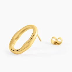 Discount Histoire d'Or Boucles D'oreilles Gold Aura Acier Jaune