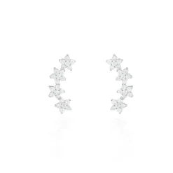 Histoire d'Or Boucles D'oreilles Grimpantes Sohalia Argent Blanc Oxyde De Zirconium* Boucles D'Oreilles|Boucles D'Oreilles Fantaisie