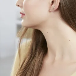 Histoire d'Or Boucles D'oreilles Grimpantes Folia Plaqué Or Jaune* Boucles D'Oreilles|Boucles D'Oreilles Fantaisie