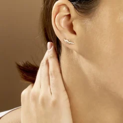 Discount Histoire d'Or Boucles D'oreilles Grimpantes Hanae Plaqué Or Jaune