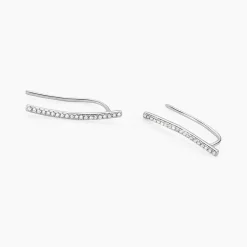 Histoire d'Or Boucles D'oreilles Grimpantes Fadoua Or Blanc Diamants* Boucles D'Oreilles|Boucles D'Oreilles Pendantes