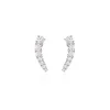 Hot Histoire d'Or Boucles D'oreilles Grimpantes Aldrick Argent Blanc Oxyde De Zirconium