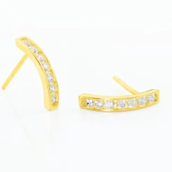 Histoire d'Or Boucles D'oreilles Jacoba Rondes Or Jaune Oxyde De Zirconium* Boucles D'Oreilles|Boucles D'Oreilles Créoles