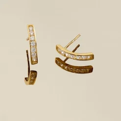 Histoire d'Or Boucles D'oreilles Jacoba Rondes Or Jaune Oxyde De Zirconium* Boucles D'Oreilles|Boucles D'Oreilles Créoles