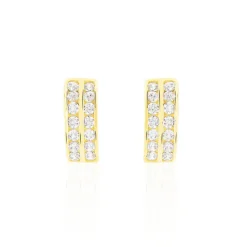 Histoire d'Or Boucles D'oreilles Jacobee Rondes Or Jaune Oxyde De Zirconium* Boucles D'Oreilles|Boucles D'Oreilles Créoles