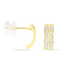 Histoire d'Or Boucles D'oreilles Jacobee Rondes Or Jaune Oxyde De Zirconium* Boucles D'Oreilles|Boucles D'Oreilles Créoles