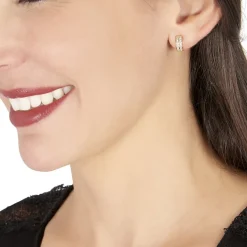 Histoire d'Or Boucles D'oreilles Jacobee Rondes Or Jaune Oxyde De Zirconium* Boucles D'Oreilles|Boucles D'Oreilles Créoles