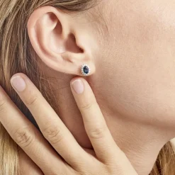 Histoire d'Or Boucles D'oreilles Or Blanc Quintilla Topazes London Blue Et Oxydes* Boucles D'Oreilles|Boucles D'Oreilles Pendantes