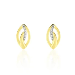 Histoire d'Or Boucles D'oreilles Or Jaune Sven Diamant