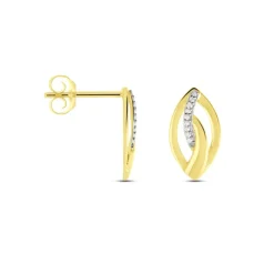 Histoire d'Or Boucles D'oreilles Or Jaune Sven Diamant