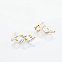 Sale Histoire d'Or Boucles D'oreilles Or Jaune Serj Oxydes De Zirconium