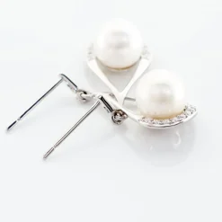 Discount Histoire d'Or Boucles D'oreilles Patricia Or Blanc Perle De Culture Oxyde