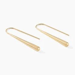 Discount Histoire d'Or Boucles D'oreilles Pendantes Graham Plaqué Or Jaune