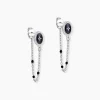 Histoire d'Or Boucles D'oreilles Pendantes Polka Argent Blanc* Boucles D'Oreilles|Boucles D'Oreilles Fantaisie