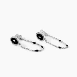 Histoire d'Or Boucles D'oreilles Pendantes Polka Argent Blanc* Boucles D'Oreilles|Boucles D'Oreilles Fantaisie