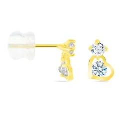 Clearance Histoire d'Or Boucles D'oreilles Pendantes Ludyvine Or Jaune Oxyde De Zirconium