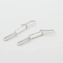 Histoire d'Or Boucles D'oreilles Pendantes Chiarina Argent Blanc
