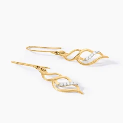 Outlet Histoire d'Or Boucles D'Oreilles Pendantes Suresh Or Jaune Oxyde De Zirconium