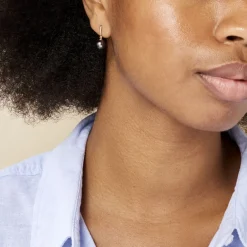 Histoire d'Or Boucles D'oreilles Pendantes Semi-baroque Or Jaune Perle De Tahiti* Boucles D'Oreilles|Boucles D'Oreilles Pendantes