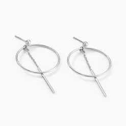 Clearance Histoire d'Or Boucles D'oreilles Pendantes Enissa Argent Blanc