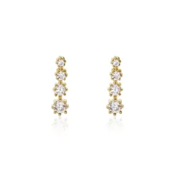 Sale Histoire d'Or Boucles D'oreilles Pendantes Plaqué Or Beisiris Oxydes De Zirconium