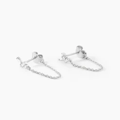 Histoire d'Or Boucles D'Oreilles Pendantes Eclat d'Aurore Argent Blanc Oxyde De Zirconium* Boucles D'Oreilles|Boucles D'Oreilles Fantaisie