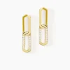 New Histoire d'Or Boucles D'oreilles Pendantes Infini Pop Argent Jaune Oxyde Zirconium