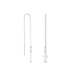 Outlet Histoire d'Or Boucles D'oreilles Pendantes Gaiana Argent Blanc
