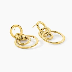 Histoire d'Or Boucles D'oreilles Pendantes Judie Acier Jaune* Boucles D'Oreilles|Boucles D'Oreilles Fantaisie