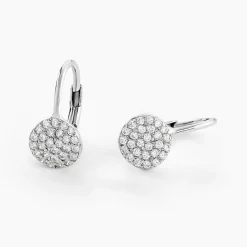 Discount Histoire d'Or Boucles D'oreilles Pendantes Fantine Argent Blanc Oxyde De Zirconium