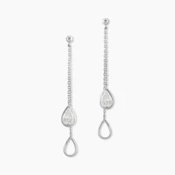 New Histoire d'Or Boucles D'oreilles Pendantes Emerika De Zirconium or blanc oxyde