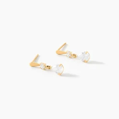 Histoire d'Or Boucles D'oreilles Pendantes Goutte Or Jaune Oxyde De Zirconium* Boucles D'Oreilles|Boucles D'Oreilles Pendantes