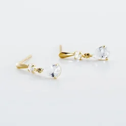 Histoire d'Or Boucles D'oreilles Pendantes Goutte Or Jaune Oxyde De Zirconium* Boucles D'Oreilles|Boucles D'Oreilles Pendantes