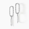 Hot Histoire d'Or Boucles D'oreilles Pendantes Cedrine Argent Blanc