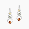 Histoire d'Or Boucles D'oreilles Pendantes Agneta Argent Blanc Ambre* Boucles D'Oreilles|Boucles D'Oreilles Fantaisie