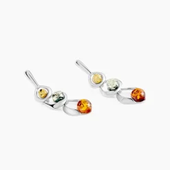 Histoire d'Or Boucles D'oreilles Pendantes Agneta Argent Blanc Ambre* Boucles D'Oreilles|Boucles D'Oreilles Fantaisie
