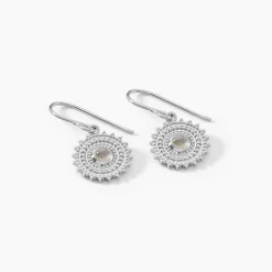 Best Histoire d'Or Boucles D'oreilles Pendantes Nyoko Argent Blanc Labradorite
