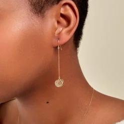 Histoire d'Or Boucles D'oreilles Pendantes Naïade Or Jaune Nacre* Boucles D'Oreilles|Boucles D'Oreilles Pendantes