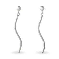 Outlet Histoire d'Or Boucles D'oreilles Pendantes Yaell Argent Blanc
