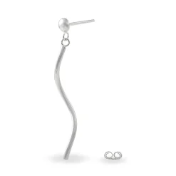 Outlet Histoire d'Or Boucles D'oreilles Pendantes Yaell Argent Blanc