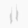 New Histoire d'Or Boucles D'oreilles Pendantes Alli Argent Blanc
