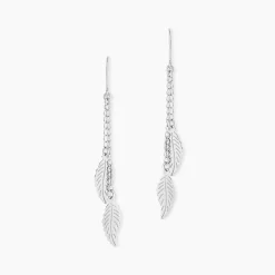 Outlet Histoire d'Or Boucles D'oreilles Pendantes Fabia Argent Blanc