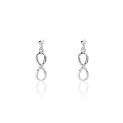 Histoire d'Or Boucles D'oreilles Pendantes Nohemi Argent Blanc Oxyde De Zirconium
