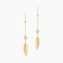 Histoire d'Or Boucles D'oreilles Pendantes Powoo Or Jaune Strass* Boucles D'Oreilles|Boucles D'Oreilles Pendantes