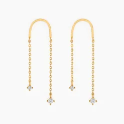 Histoire d'Or Boucles D'oreilles Pendantes Falling Star Or Jaune Oxyde De Zirconium* Boucles D'Oreilles|Boucles D'Oreilles Pendantes